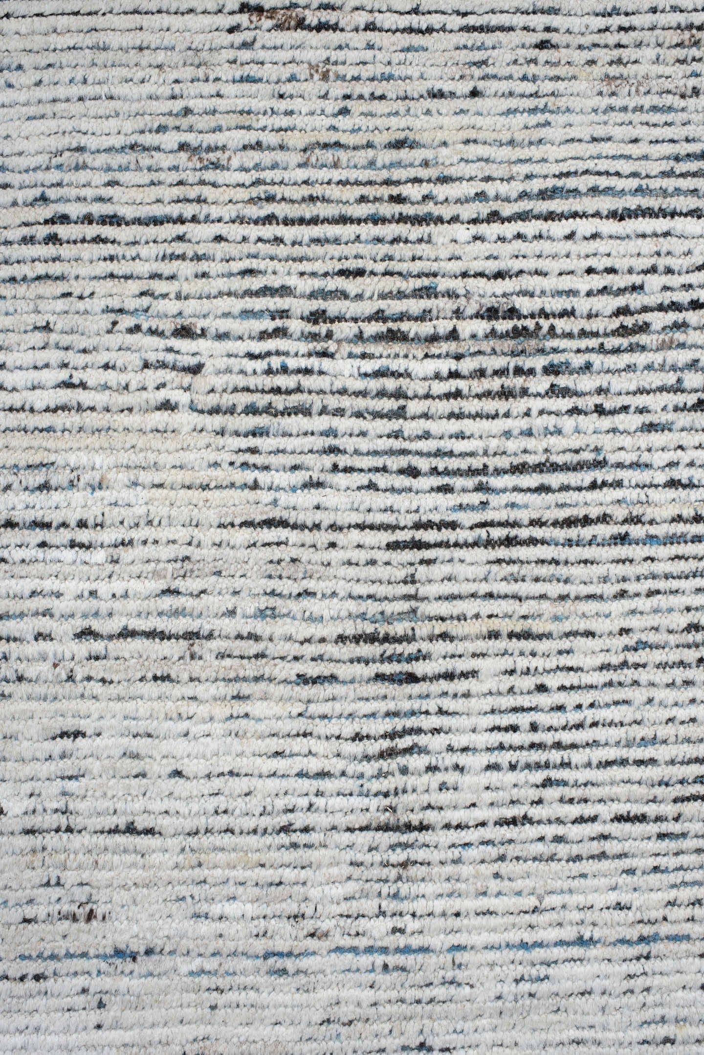 10' x 13' one-of-a-kind handmade vintage Tulu large size rug. Color palette: ivory, charcoal, slate, cream, gray, black
