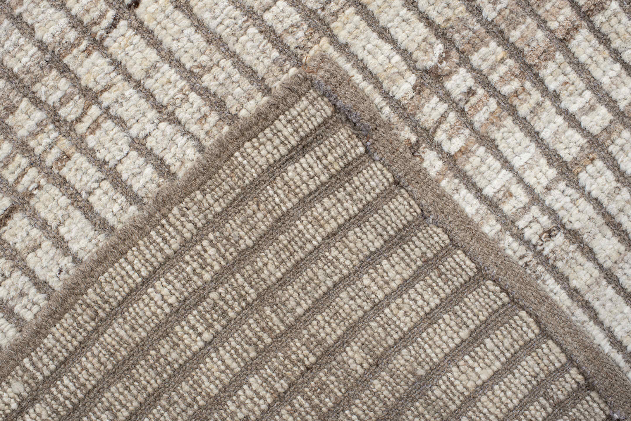 10' x 12' one-of-a-kind handmade vintage Tulu large size rug. Color palette: dark gray, dim gray, floral white, gray