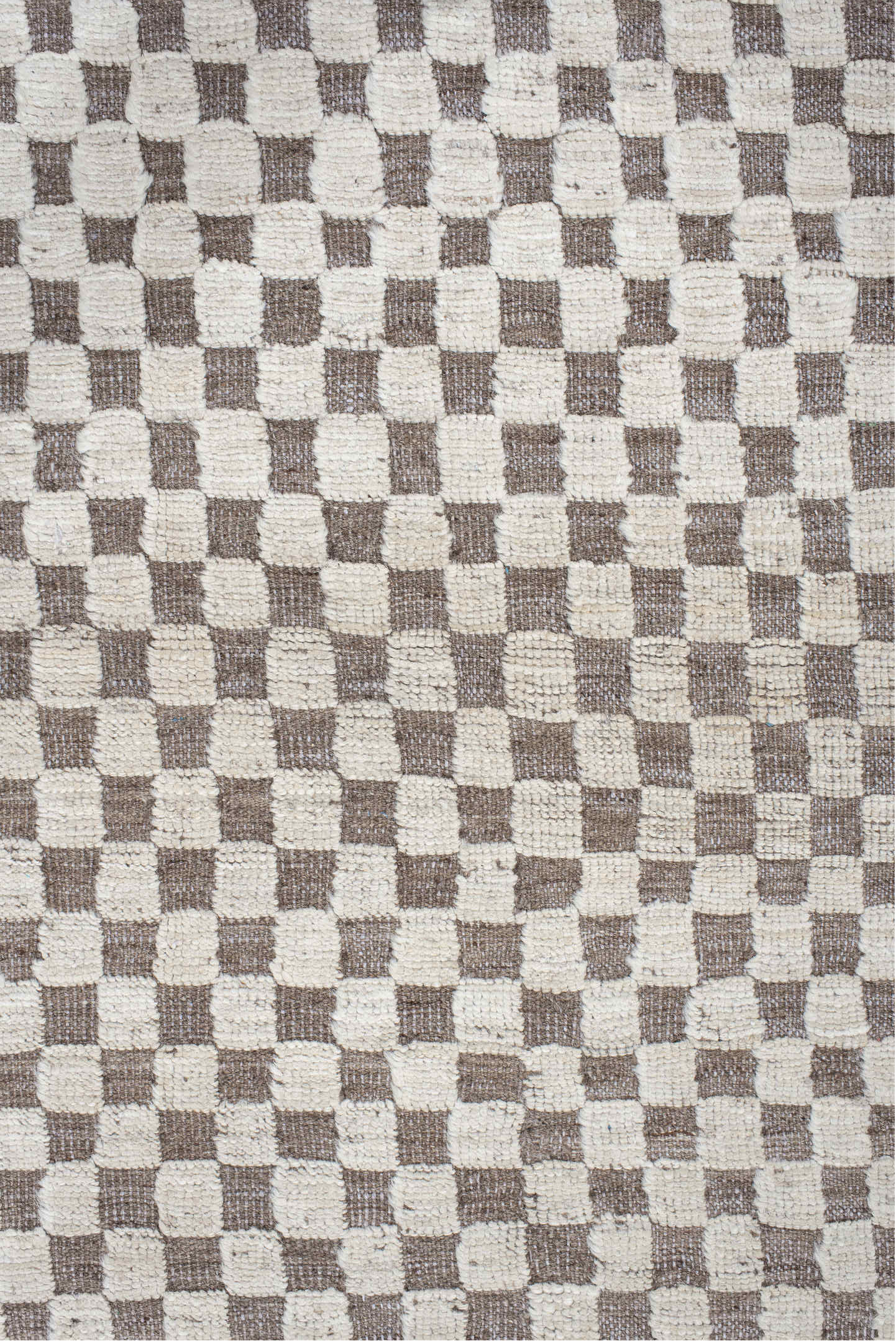 5' x 6' one-of-a-kind handmade vintage Tulu rug. Color palette: ivory, taupe, beige, gray