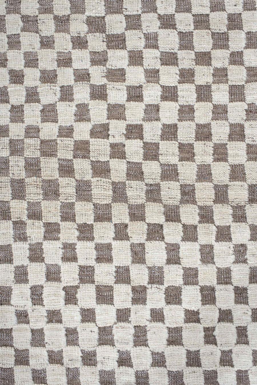 5' x 6' one-of-a-kind handmade vintage Tulu rug. Color palette: ivory, taupe, beige, gray