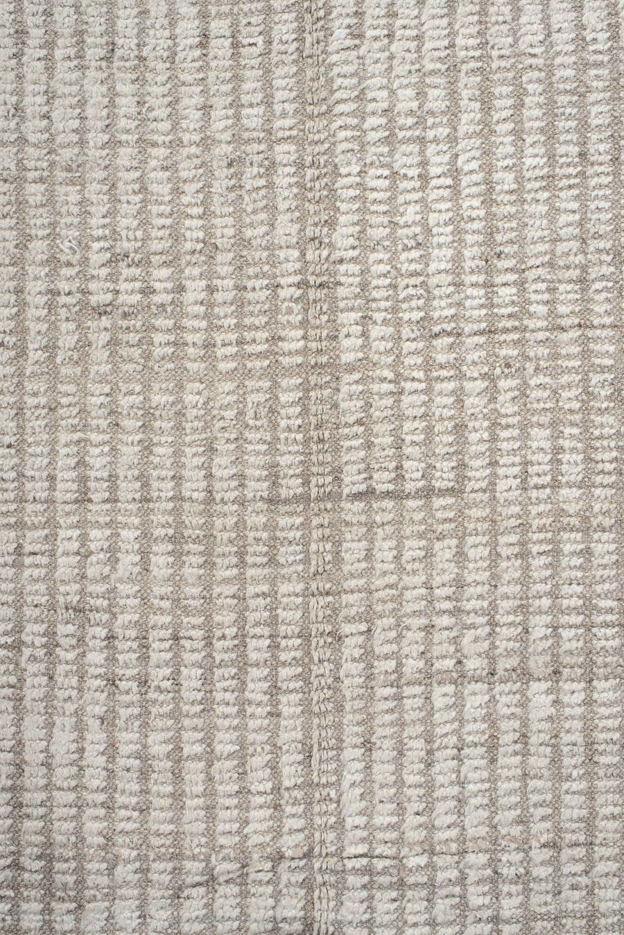 12' x 12' one-of-a-kind handmade vintage Tulu oversize rug. Color palette: ivory, taupe, pewter, warm gray, cream, beige