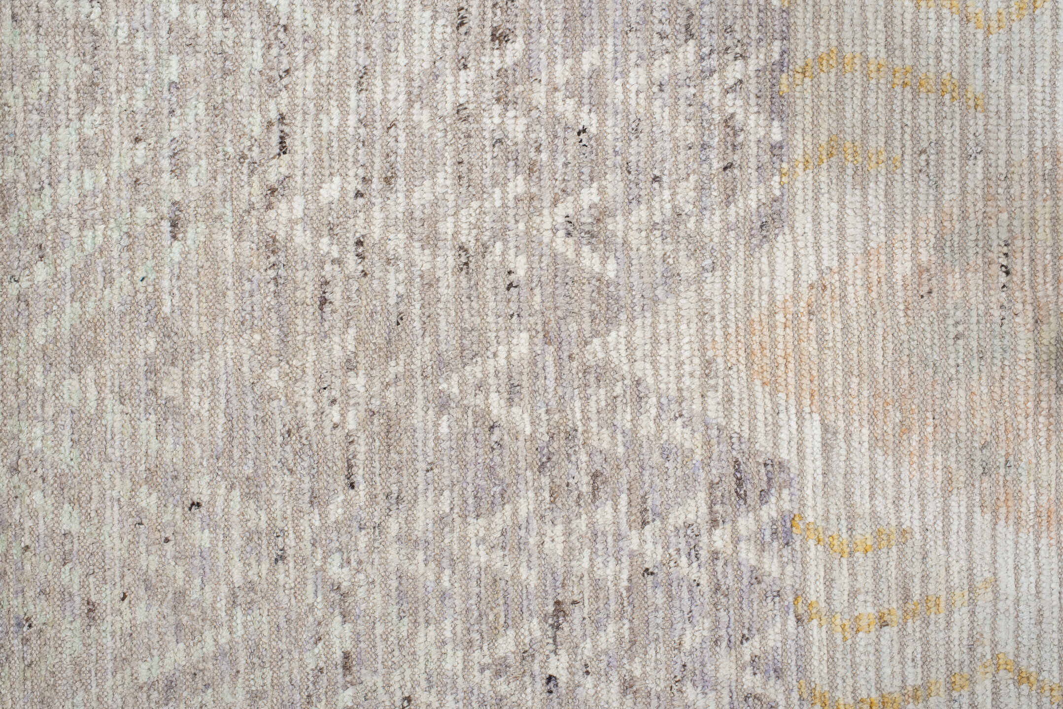 10' x 13' one-of-a-kind handmade vintage Tulu large size rug. Color palette: gray, light gray, off-white, brown, pink