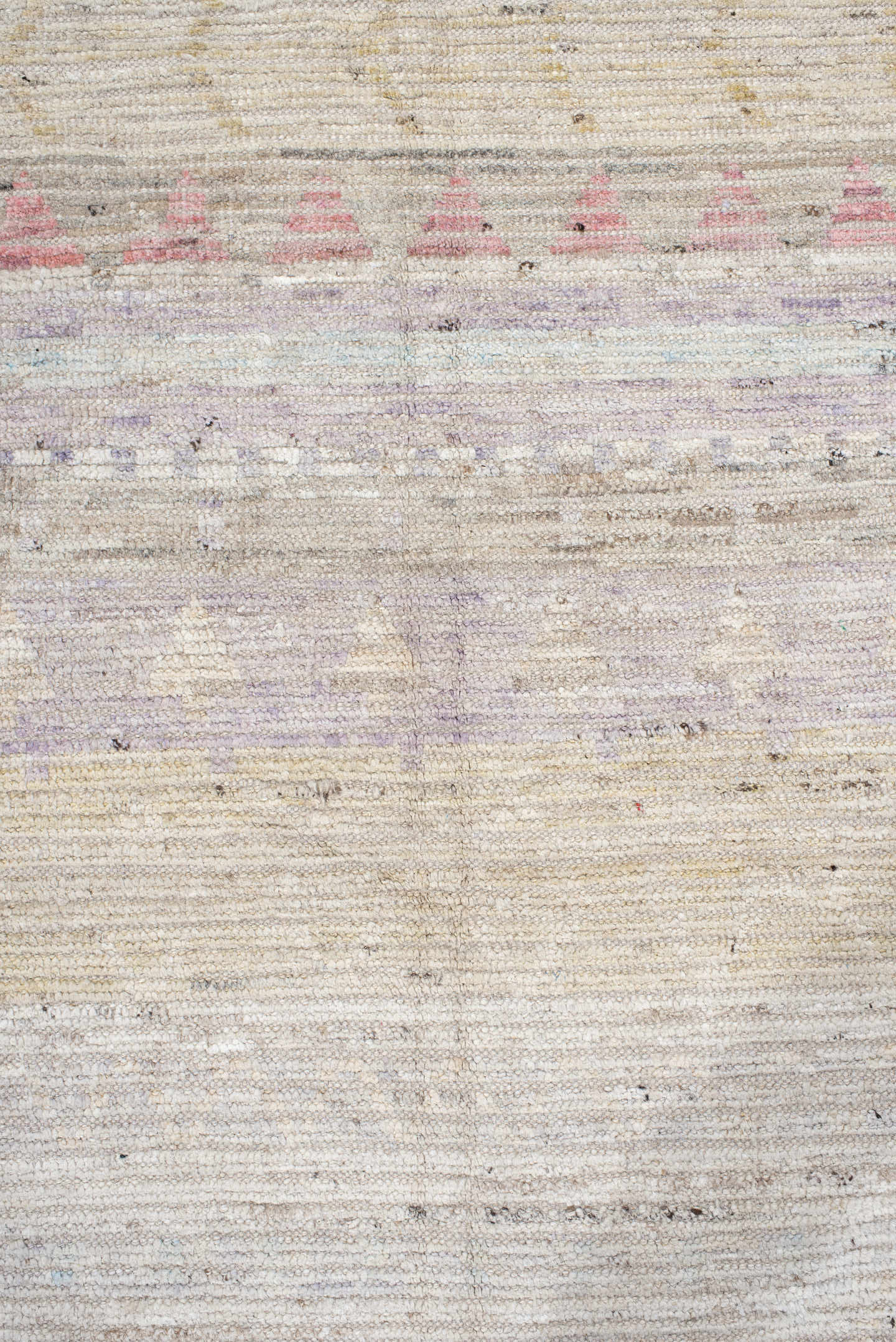 13' x 19' one-of-a-kind handmade vintage Tulu oversize rug. Color palette: ivory, lavender, rose, aqua, pale yellow, coral