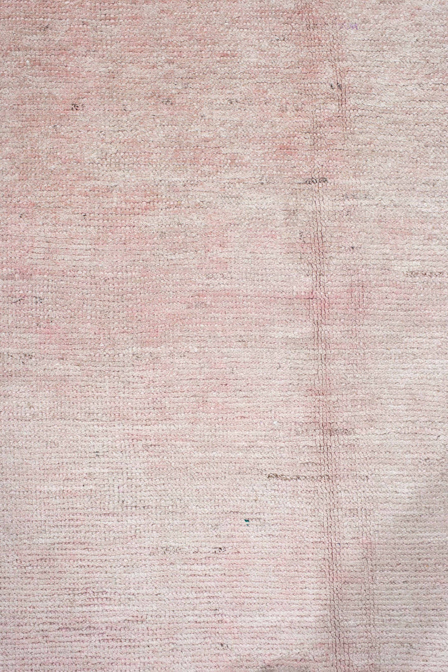 11' x 15' one-of-a-kind handmade vintage Tulu oversize rug. Color palette: blush, ivory, rose, taupe, pink, red, beige, gray