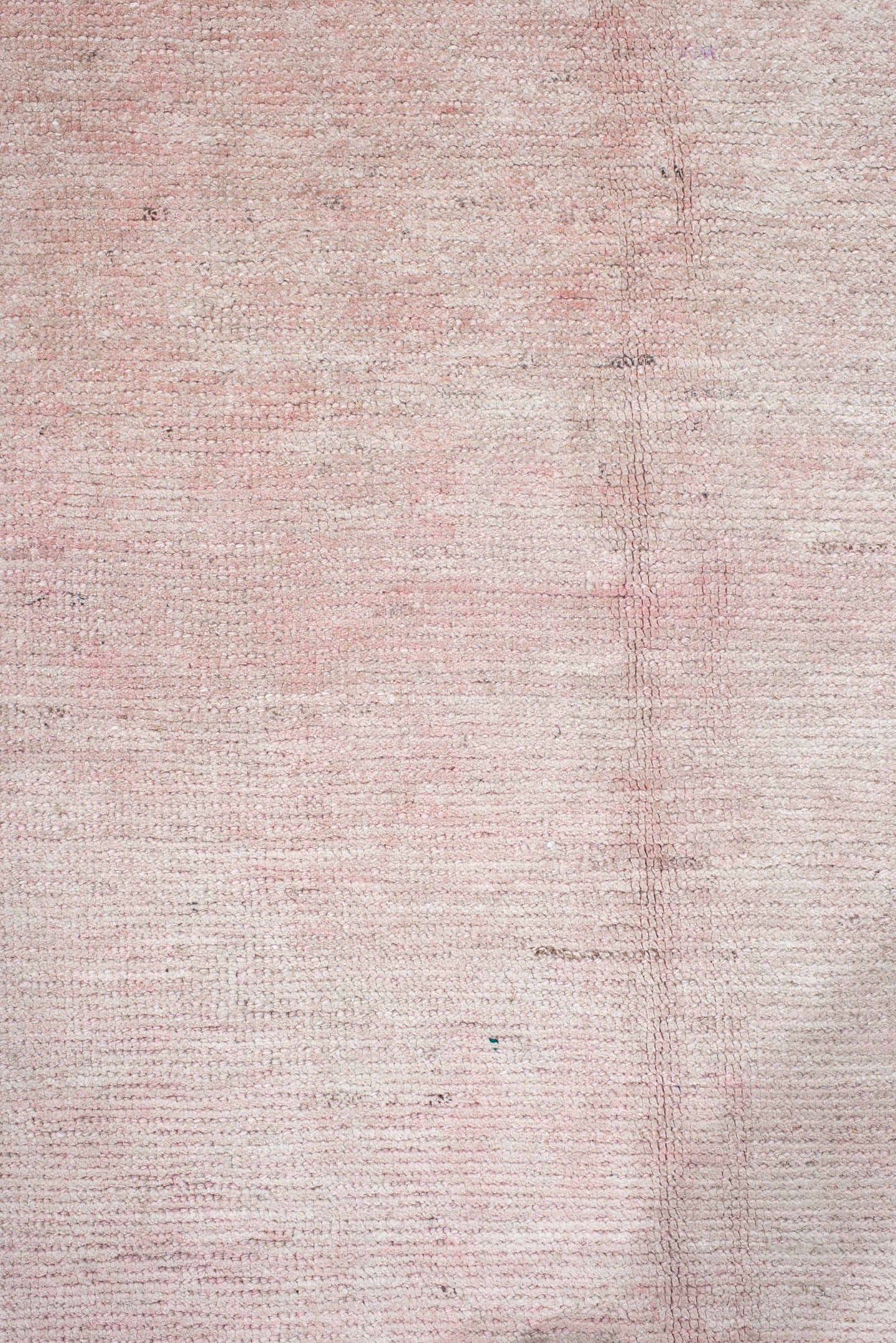 11' x 15' one-of-a-kind handmade vintage Tulu oversize rug. Color palette: blush, ivory, rose, taupe, pink, red, beige, gray