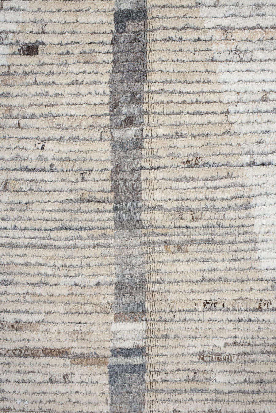 10' x 13' one-of-a-kind handmade vintage Tulu large size rug. Color palette: ivory, charcoal, gray, sky_blue, taupe