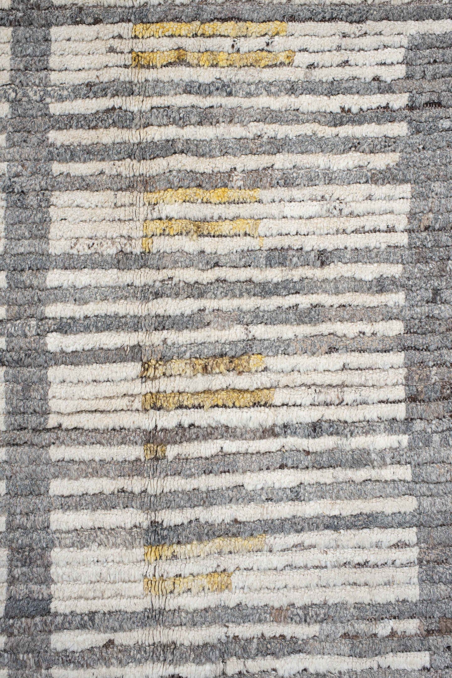 12' x 15' one-of-a-kind handmade vintage Tulu oversize rug. Color palette: ivory, gray, charcoal, gold, taupe, black, beige