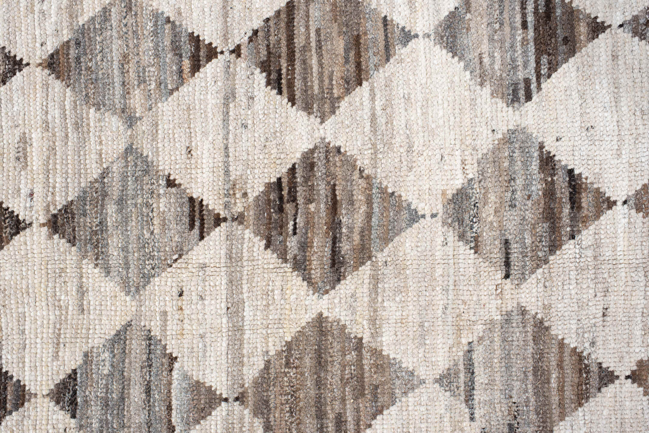 12' x 15' one-of-a-kind handmade vintage Tulu oversize rug. Color palette: black, brown, dark gray, gainsboro, gray