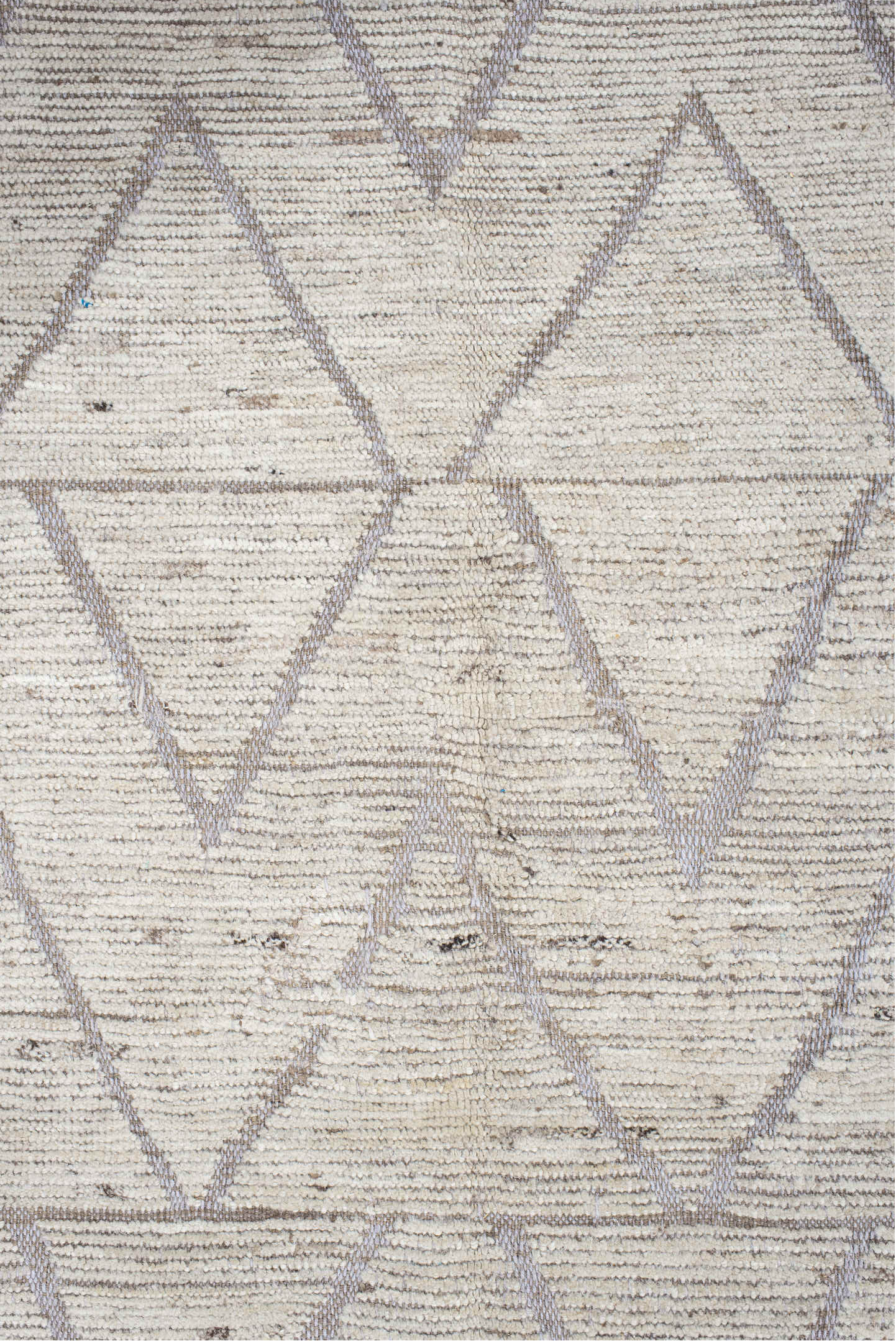 13' x 14' one-of-a-kind handmade vintage Tulu oversize rug. Color palette: ivory, taupe, gray, greige, beige