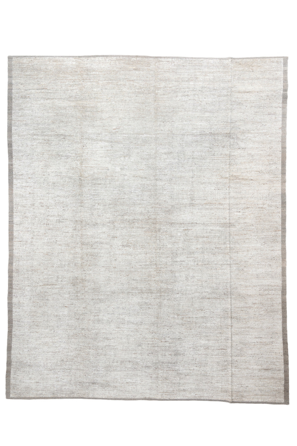 12' x 15' one-of-a-kind handmade vintage Tulu oversize rug. Color palette: dark gray, gainsboro, ghost white, gray