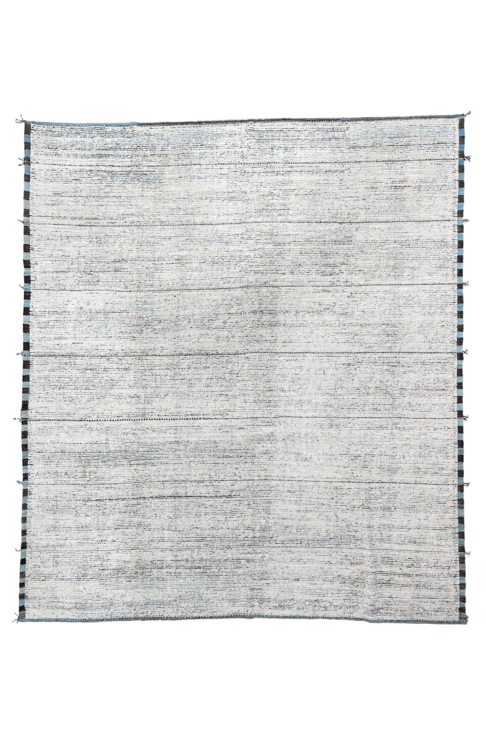 12' x 14' one-of-a-kind handmade vintage Tulu oversize rug. Color palette: dark gray, dim gray, gainsboro, gray, light gray