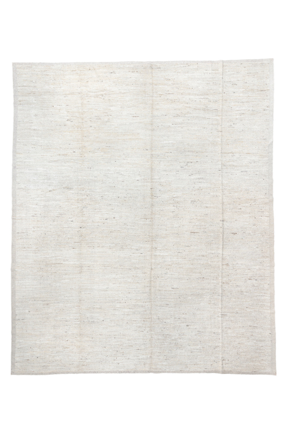 12' x 15' one-of-a-kind handmade vintage Tulu oversize rug. Color palette: floral white, gainsboro, gray, light gray, linen