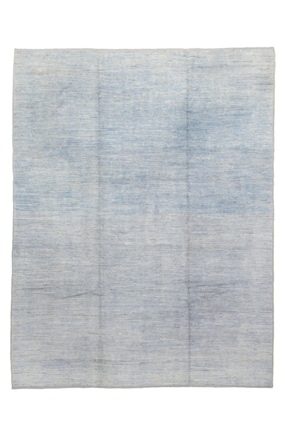 9' x 12' one-of-a-kind handmade vintage Tulu large size rug. Color palette: dark gray, dim gray, gainsboro, gray, light blue