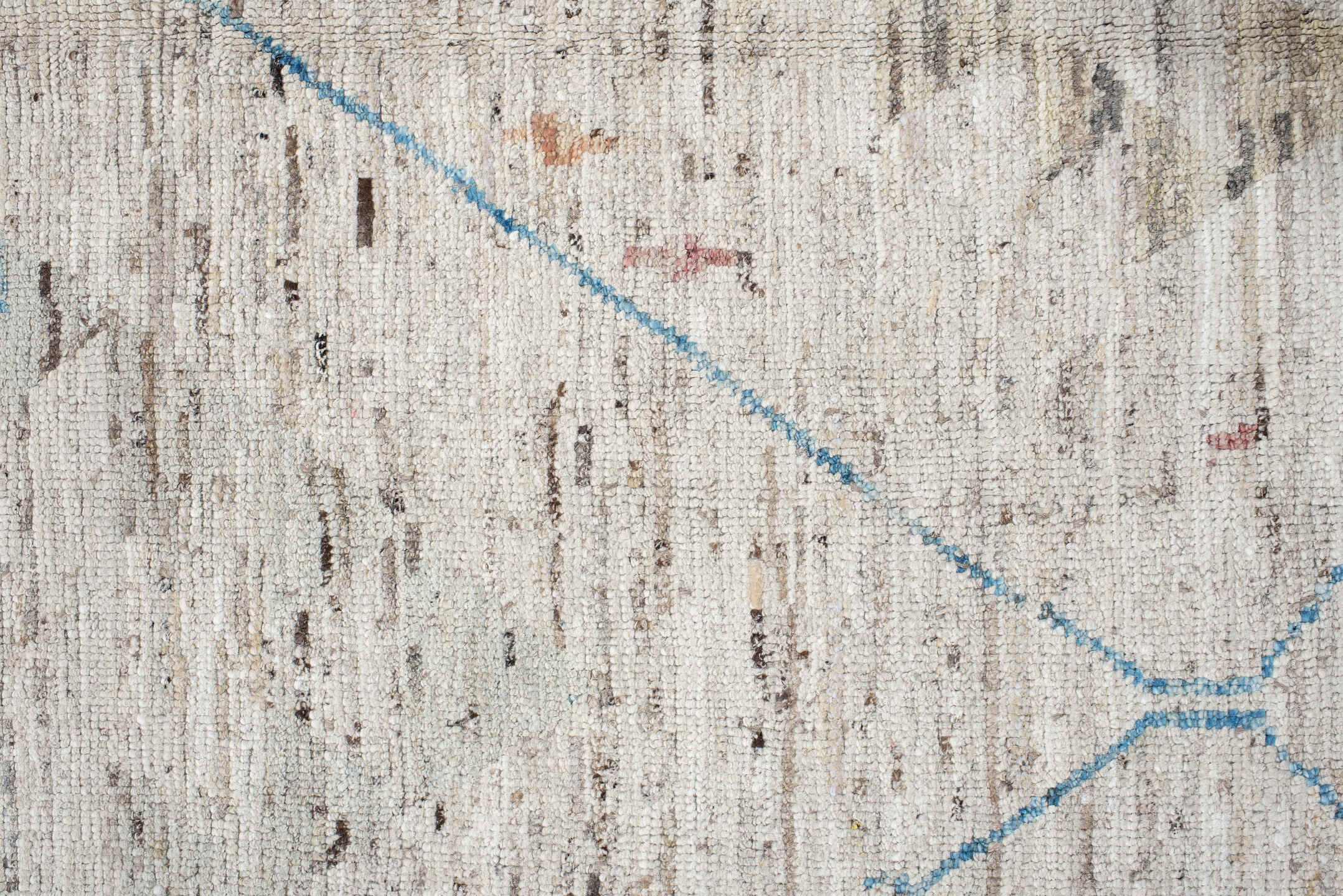 11' x 9' one-of-a-kind handmade vintage Tulu rug. Color palette: brown, dark gray, gainsboro, gray, light gray