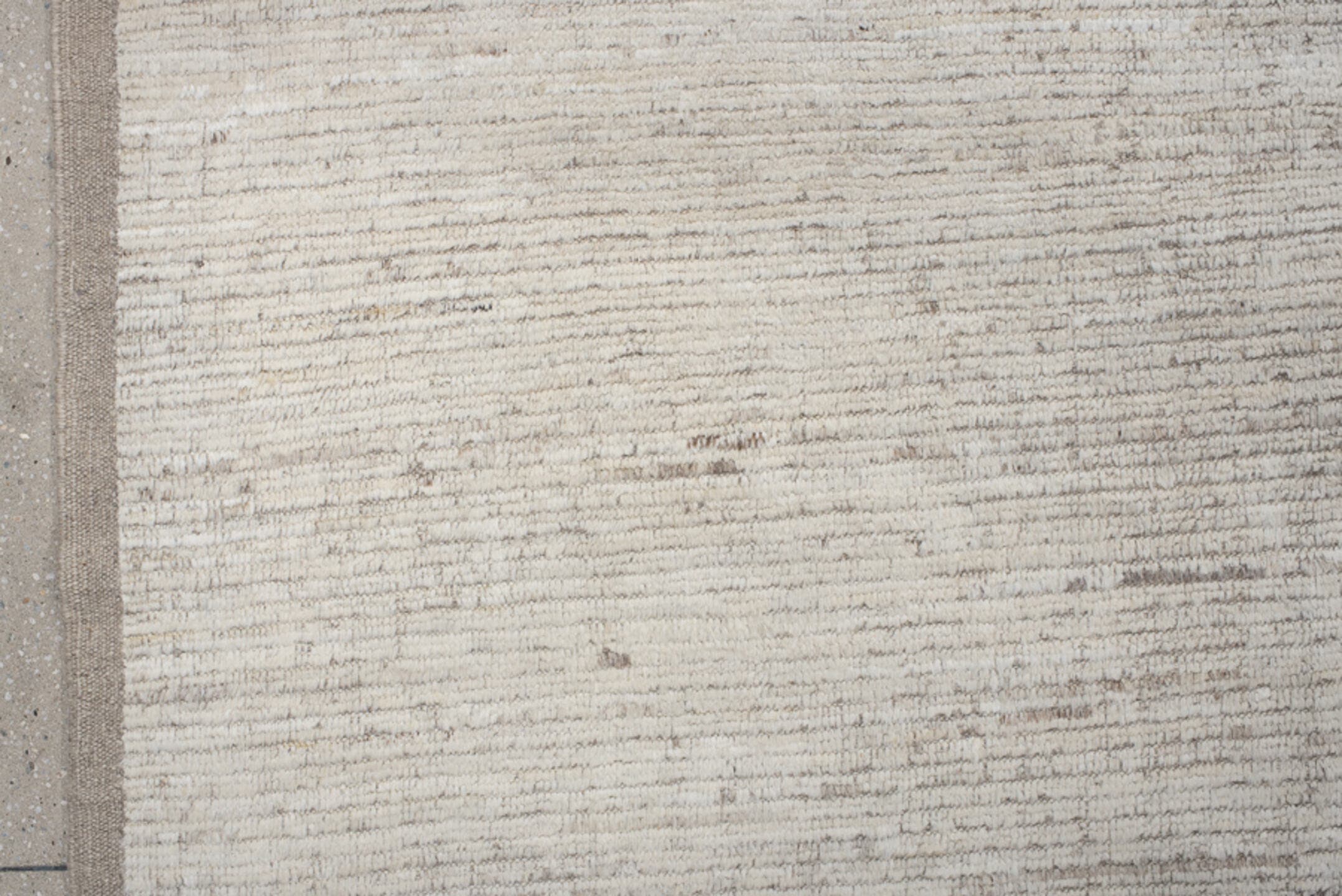 12' x 14' one-of-a-kind handmade vintage Tulu oversize rug. Color palette: ivory, cream, taupe, beige, camel, gray