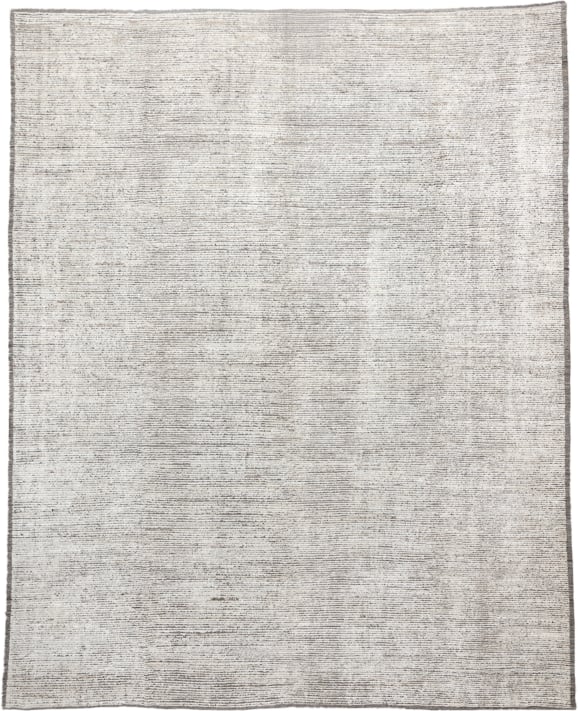 11' x 14' one-of-a-kind handmade vintage Tulu oversize rug. Color palette: ivory, taupe, gray, cream, charcoal, beige, black