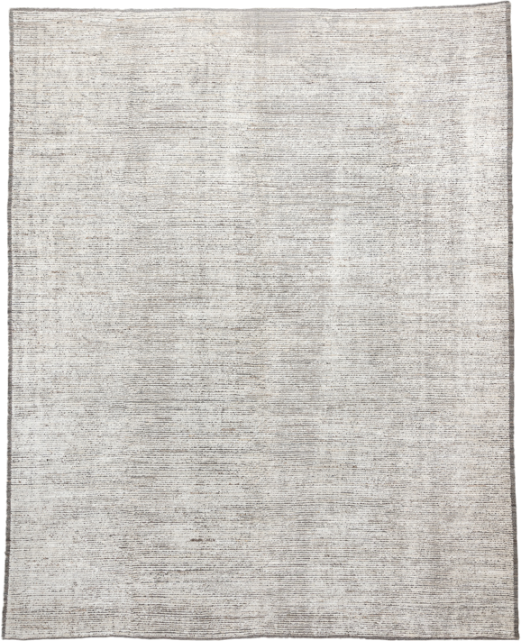 11' x 14' one-of-a-kind handmade vintage Tulu oversize rug. Color palette: ivory, taupe, gray, cream, charcoal, beige, black