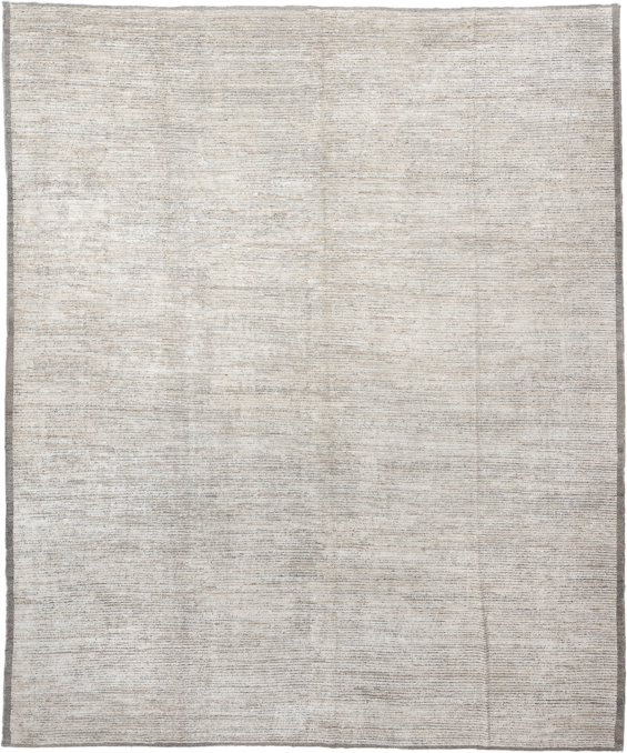 12' x 14' one-of-a-kind handmade vintage Tulu oversize rug. Color palette: ivory, taupe, gray, cream, beige