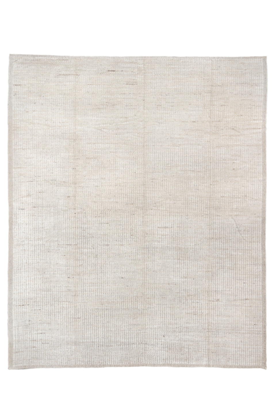 12' x 14' one-of-a-kind handmade vintage Tulu oversize rug. Color palette: gainsboro, gray, light gray, linen, off-white
