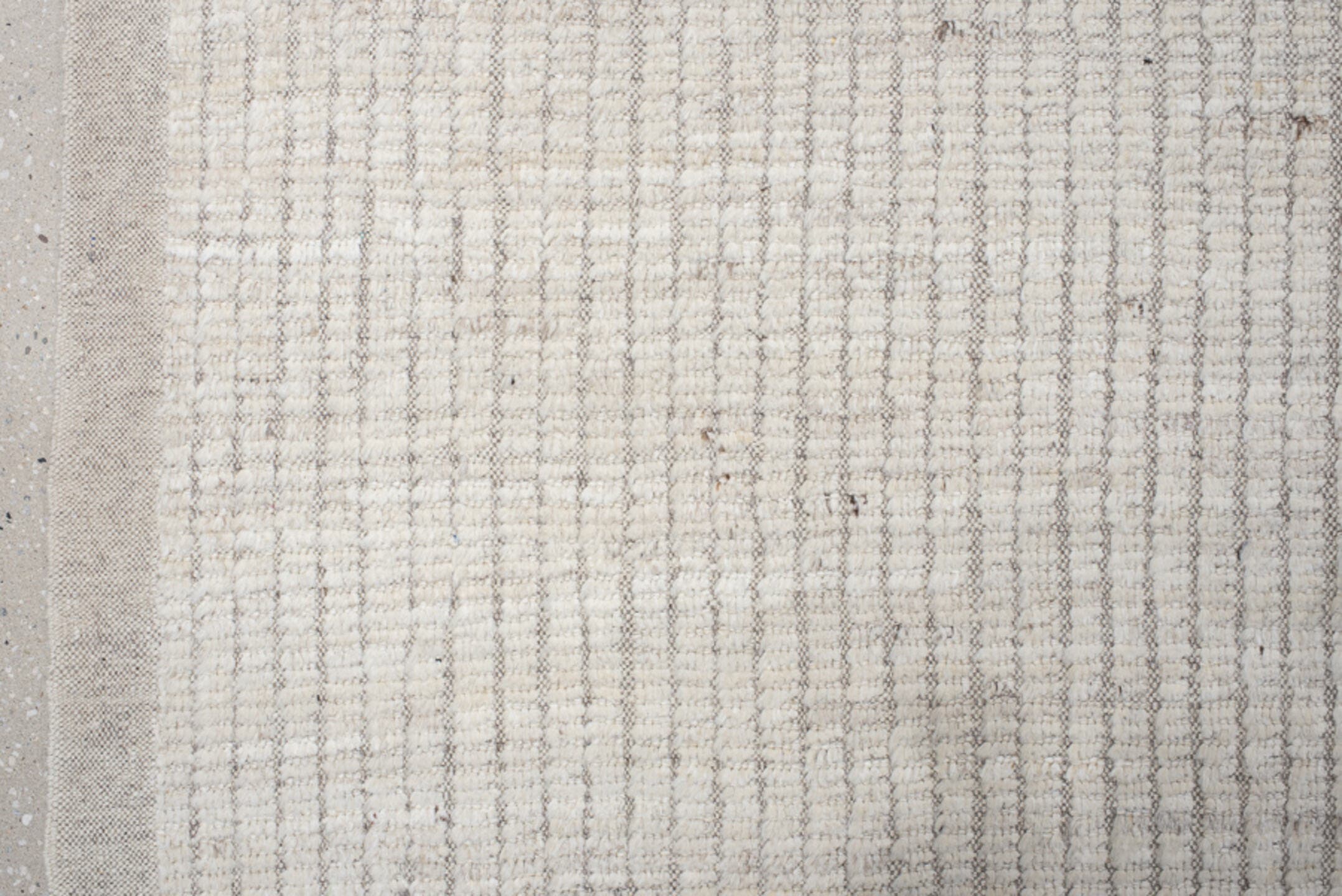 12' x 14' one-of-a-kind handmade vintage Tulu oversize rug. Color palette: ivory, cream, beige, taupe, camel, gray