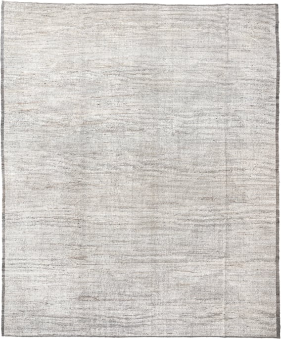 12' x 15' one-of-a-kind handmade vintage Tulu oversize rug. Color palette: ivory, gray, taupe, charcoal, cream, beige, black