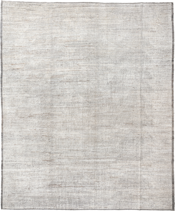 12' x 15' one-of-a-kind handmade vintage Tulu oversize rug. Color palette: ivory, gray, taupe, charcoal, cream, beige, black