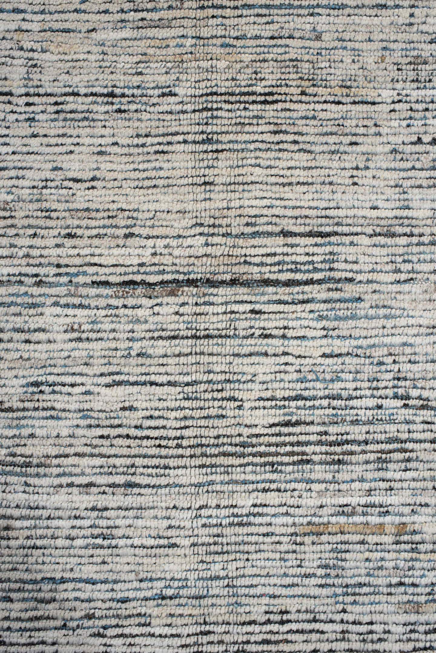 12' x 14' one-of-a-kind handmade vintage Tulu oversize rug. Color palette: ivory, slate, charcoal, taupe, gray, black, beige