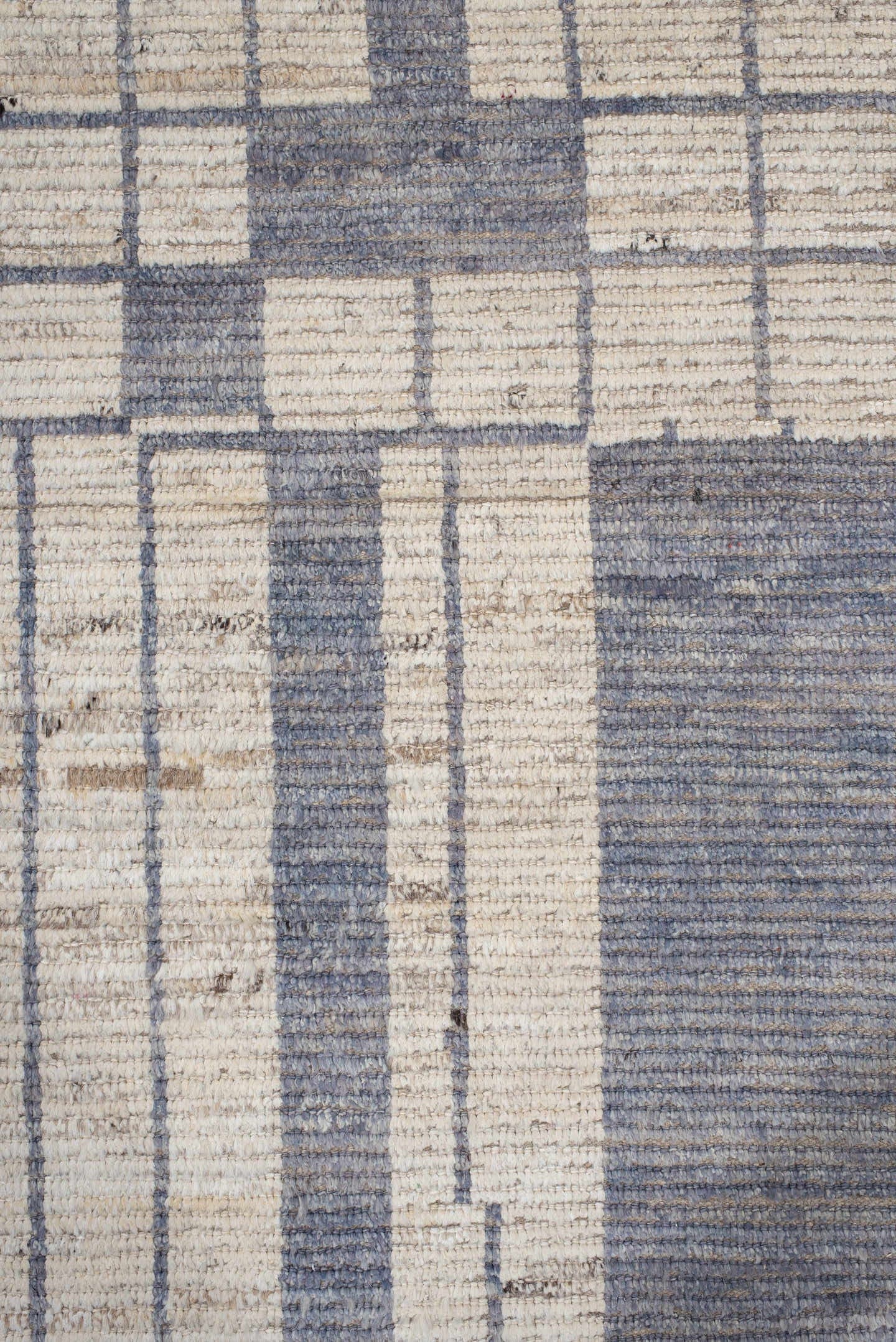 3' x 12' one-of-a-kind handmade vintage Tulu runner rug. Color palette: ivory, slate, taupe, camel, charcoal, gray, beige