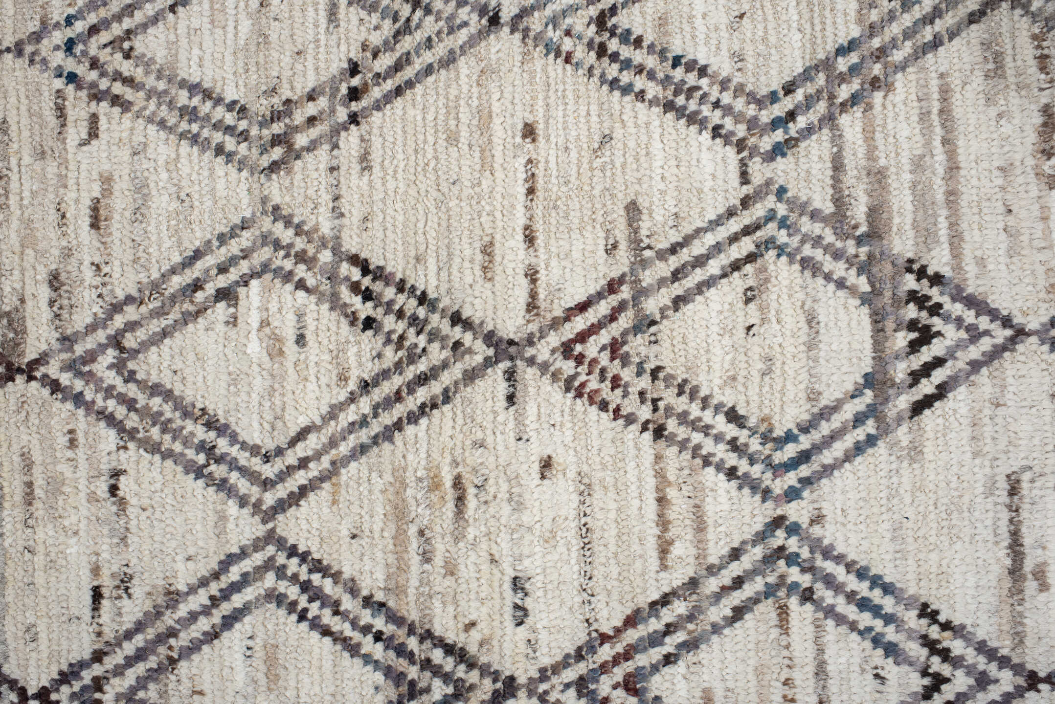 3' x 13' one-of-a-kind handmade vintage Tulu runner rug. Color palette: black, blue, dark gray, dim gray, gainsboro, gray