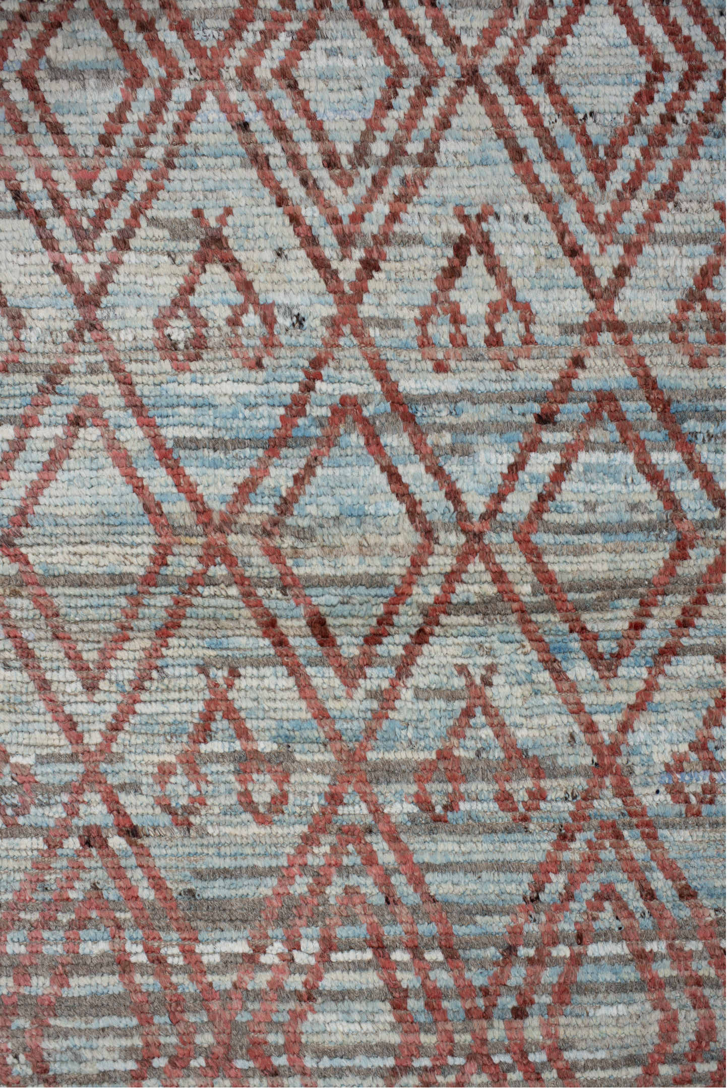 3' x 9' one-of-a-kind handmade vintage Kilim runner rug. Color palette: ivory, rust, pale_aqua, beige, taupe, terracotta
