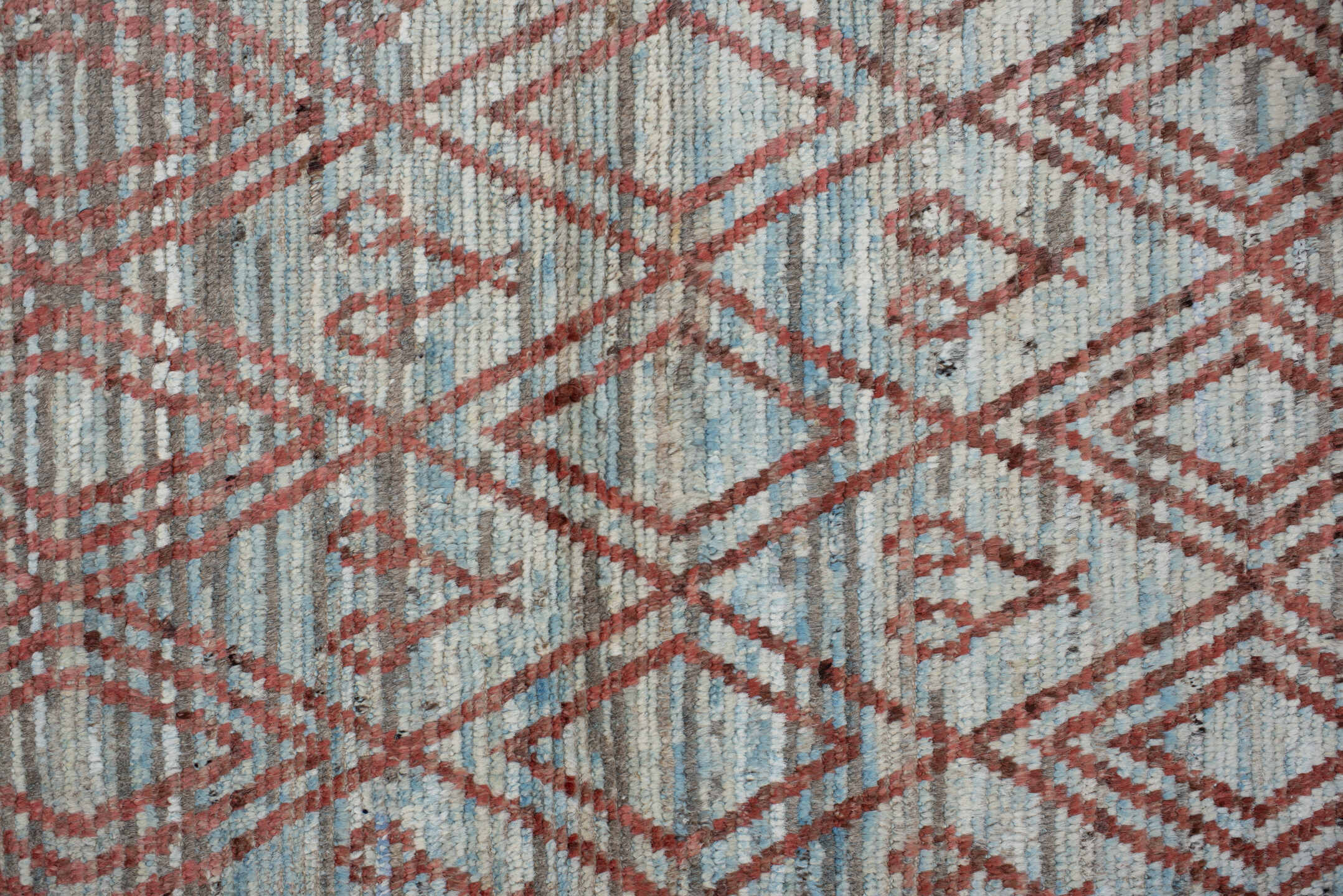 3' x 9' one-of-a-kind handmade vintage Kilim runner rug. Color palette: brown, dark gray, dim gray, gainsboro, gray
