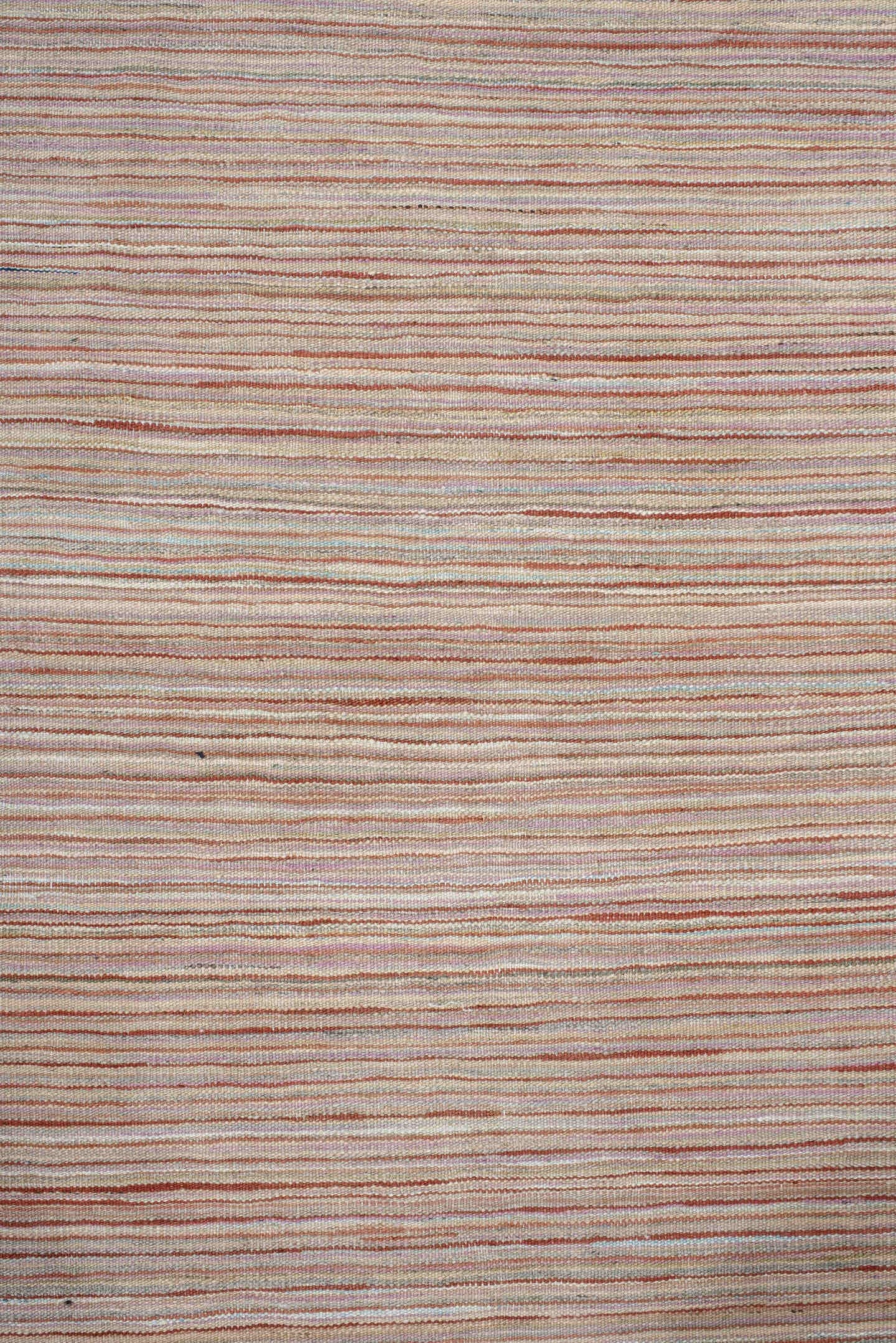 2' x 12' one-of-a-kind handmade vintage Kilim runner rug. Color palette: ivory, rust, slate, muted blue, taupe, terracotta