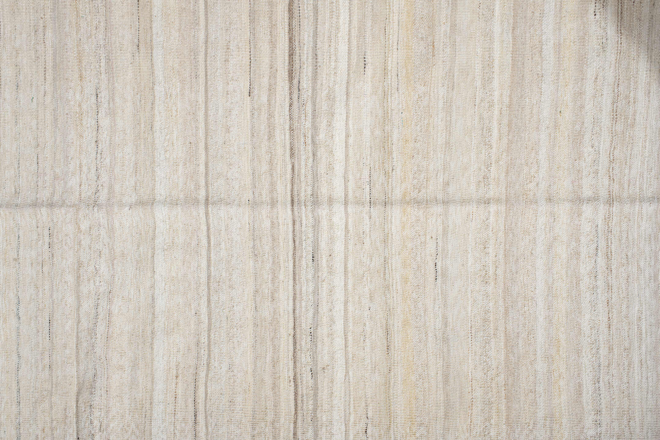 2' x 9' one-of-a-kind handmade vintage Kilim runner rug. Color palette: gainsboro, gray, light gray, linen, off-white, pink