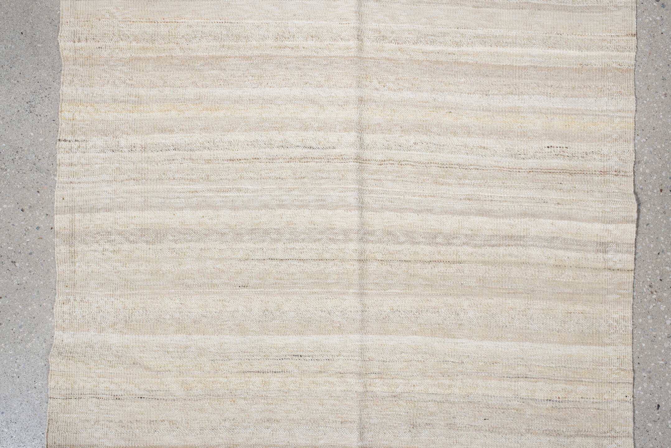 2' x 9' one-of-a-kind handmade vintage Kilim runner rug. Color palette: ivory, cream, beige, taupe, sand, light gray, gray