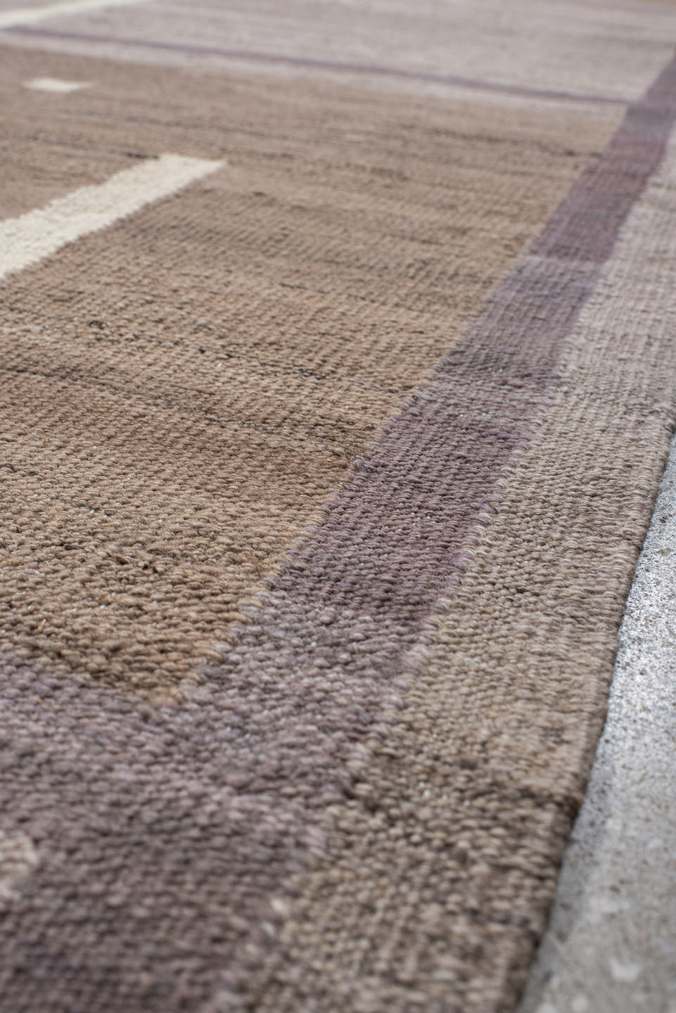 2' x 9' one-of-a-kind handmade vintage Kilim runner rug. Color palette: ivory, cream, beige, taupe, sand, light gray, gray