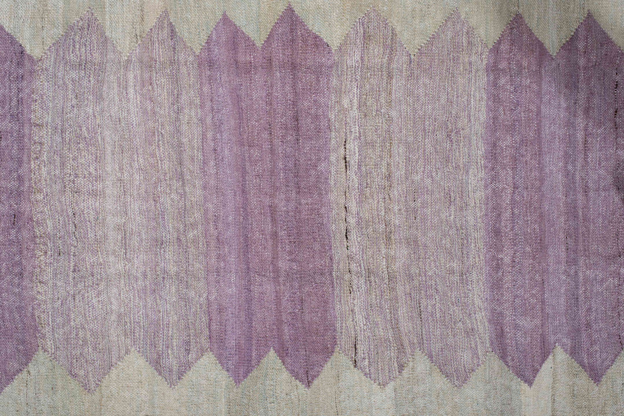 2' x 12' one-of-a-kind handmade vintage Kilim runner rug. Color palette: dark gray, gainsboro, gray, light gray, off-white