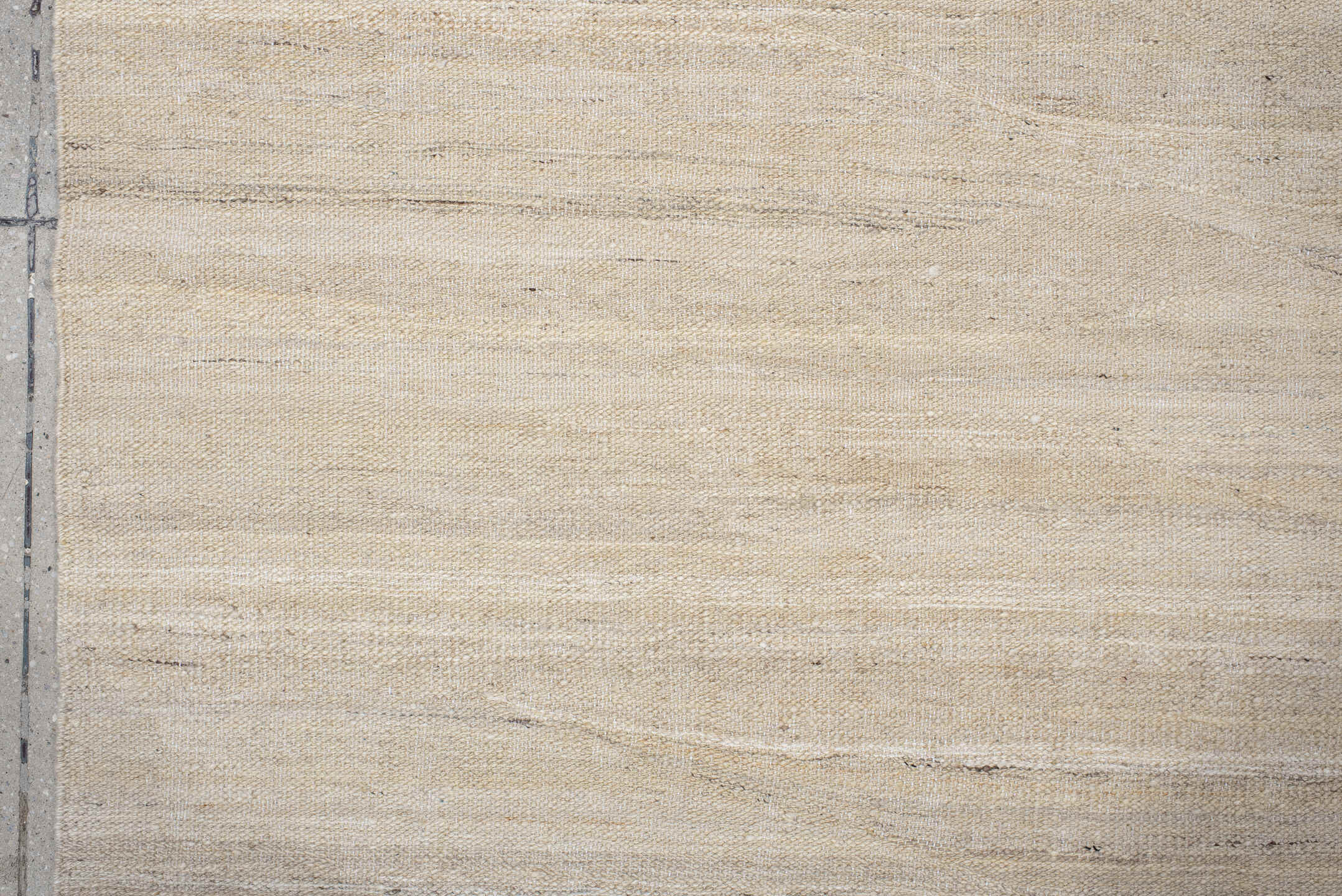 8' x 9' one-of-a-kind handmade vintage Kilim rug. Color palette: antiquewhite, brown, gray, light gray, linen, off-white