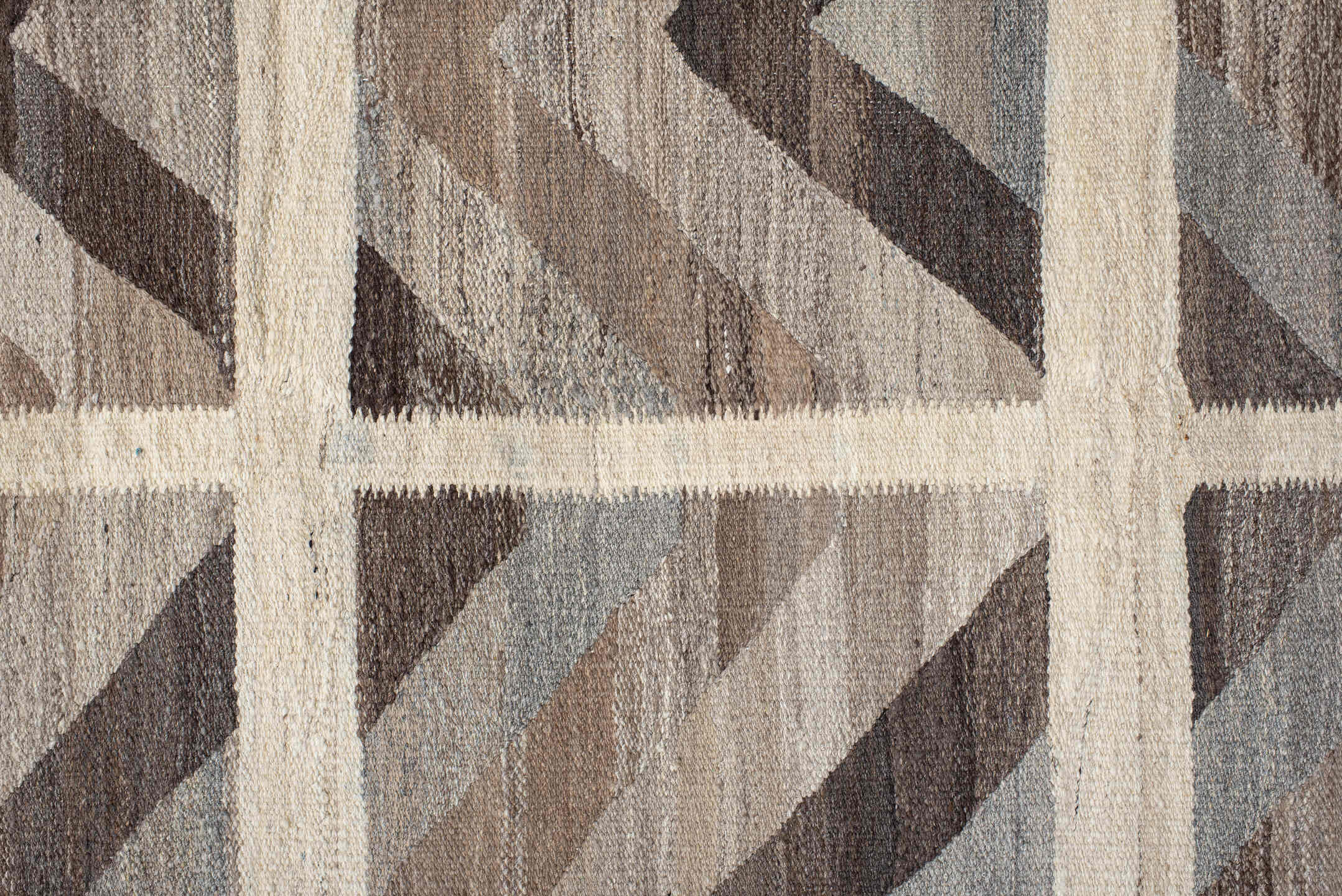3' x 19' one-of-a-kind handmade vintage Kilim runner rug. Color palette: black, dark gray, dim gray, gray, light gray