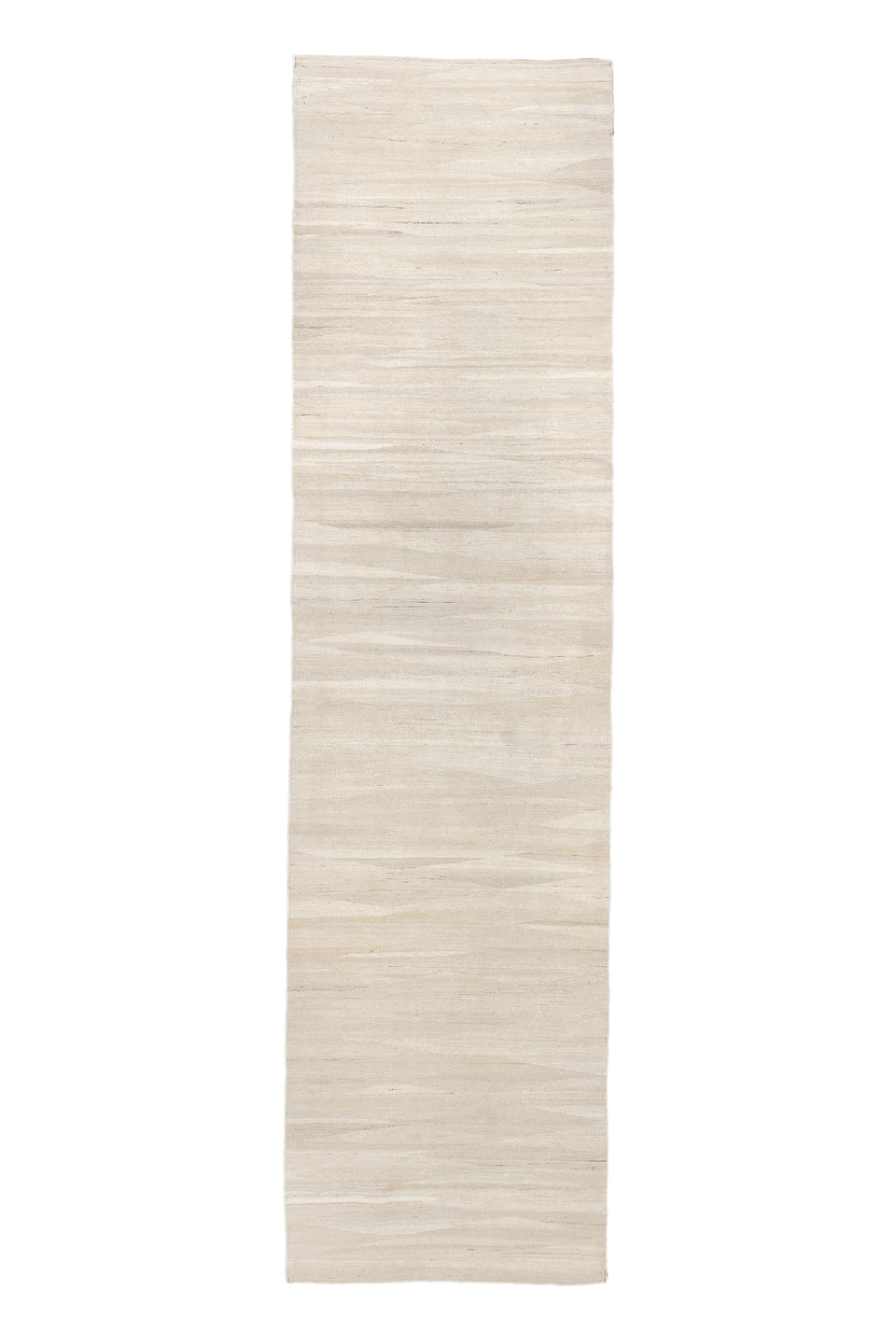 3' x 12' one-of-a-kind handmade vintage Kilim runner rug. Color palette: brown, gainsboro, gray, light gray, linen