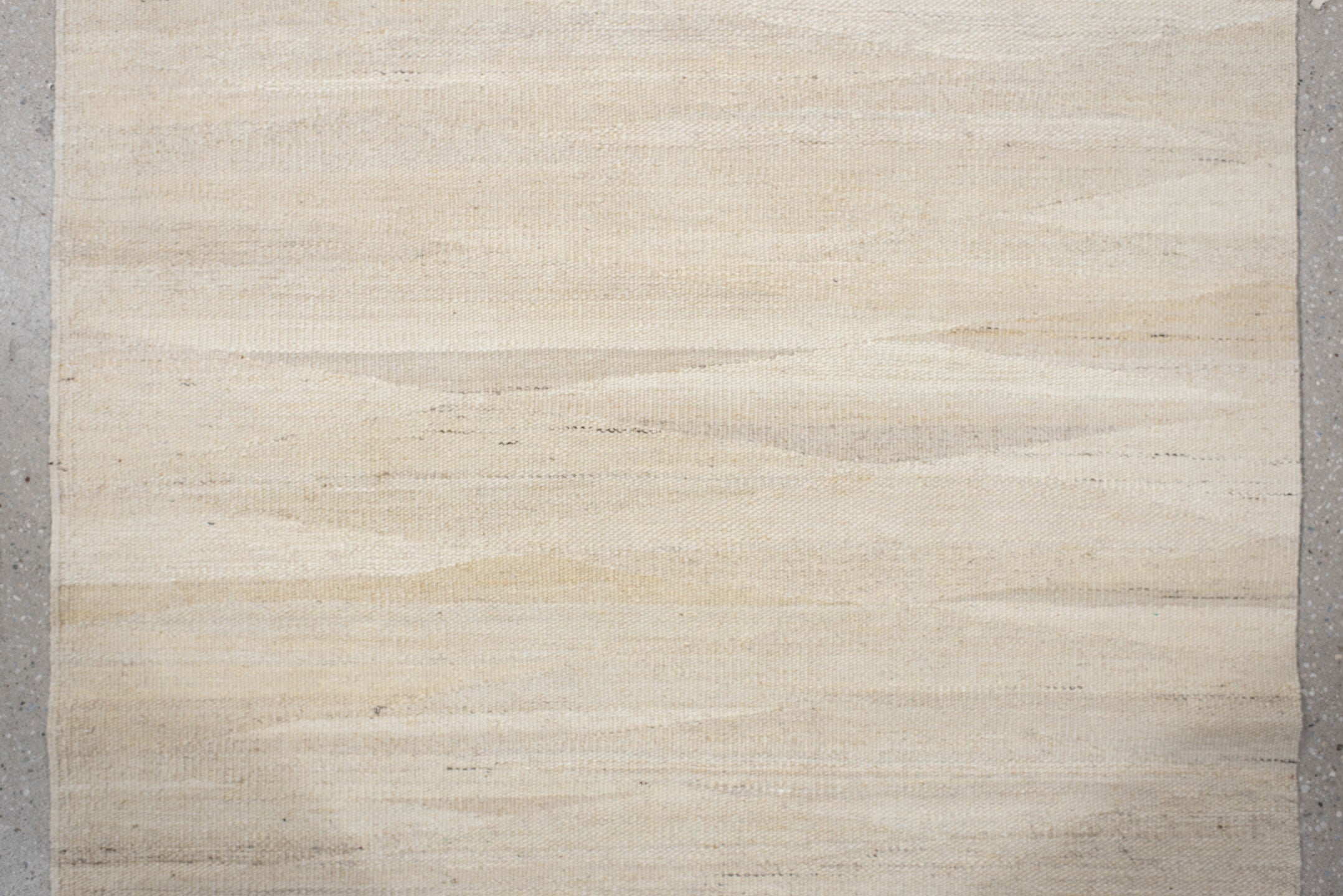 3' x 12' one-of-a-kind handmade vintage Kilim runner rug. Color palette: brown, gainsboro, gray, light gray, linen