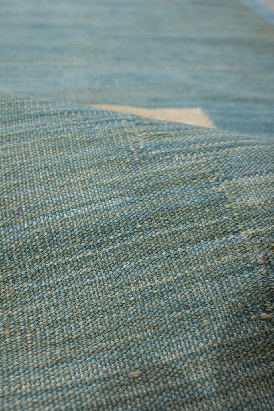 2' x 7' one-of-a-kind handmade vintage Kilim runner rug. Color palette: aqua, ivory, blush, sky blue, sage, teal, pink