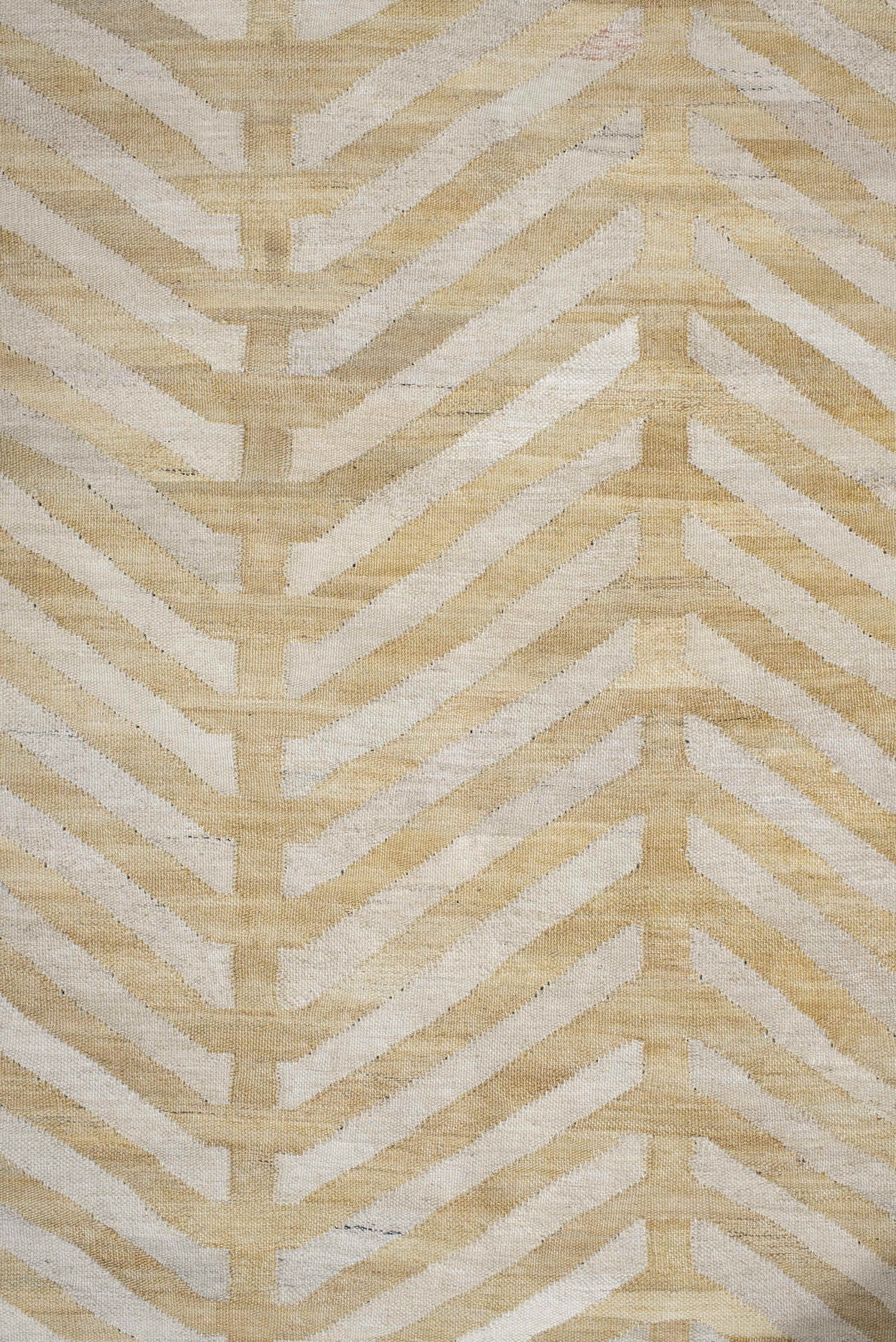 3' x 9' one-of-a-kind handmade vintage Kilim runner rug. Color palette: ivory, beige, cream, tan