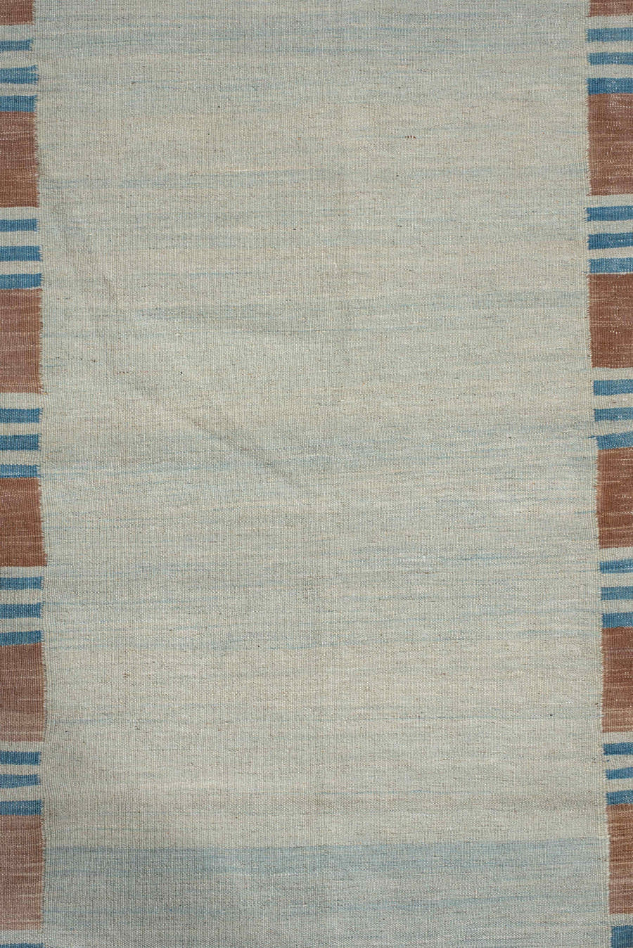 2' x 11' one-of-a-kind handmade vintage Kilim runner rug. Color palette: aqua, ivory, turquoise, camel, teal, beige
