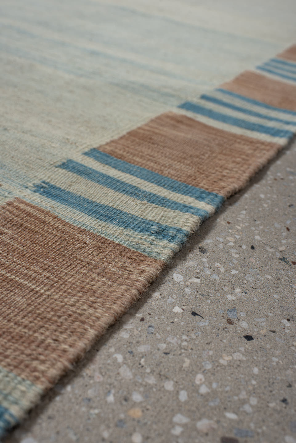 2' x 11' one-of-a-kind handmade vintage Kilim runner rug. Color palette: aqua, ivory, turquoise, camel, teal, beige