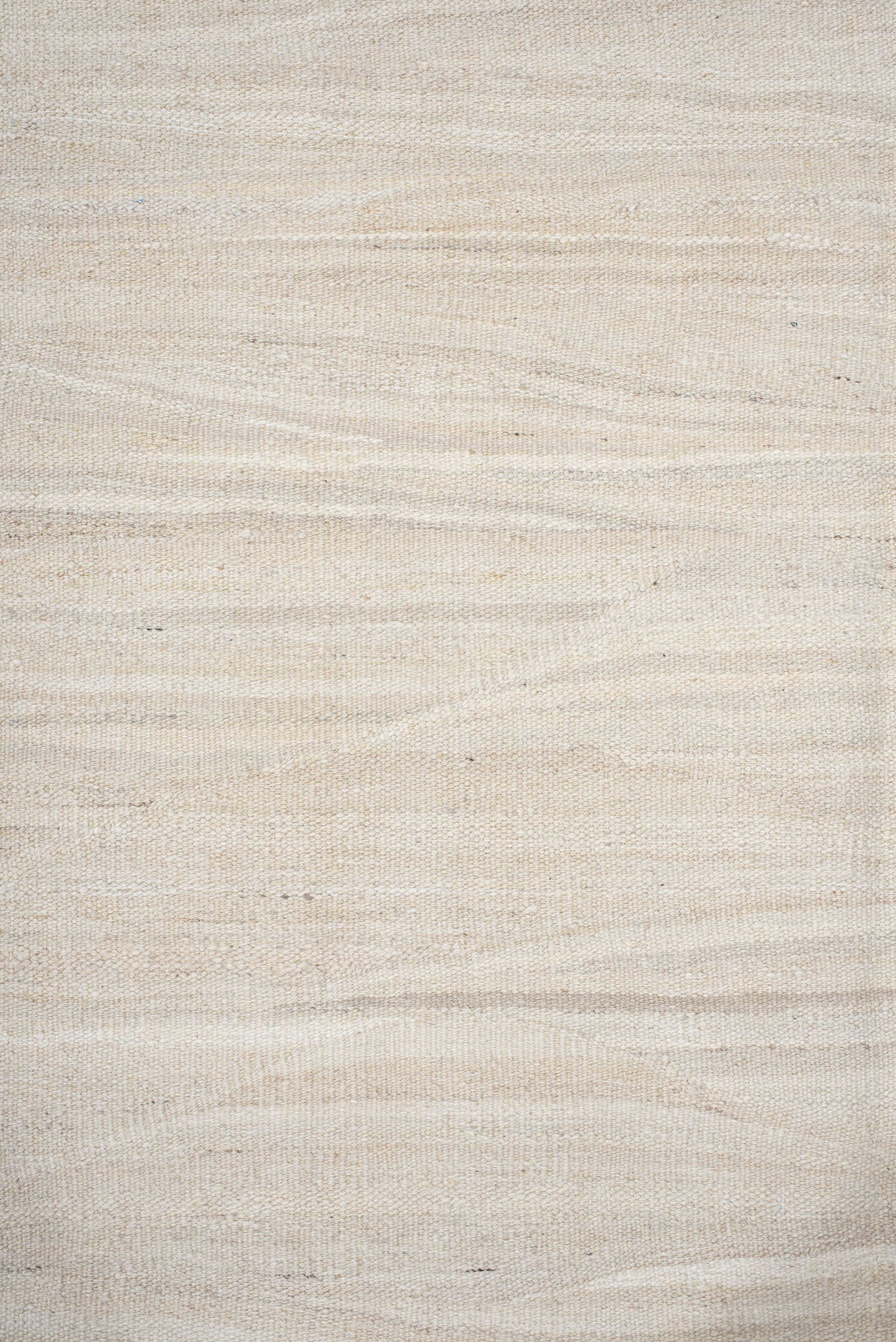 3' x 9' one-of-a-kind handmade vintage Kilim runner rug. Color palette: ivory, beige, cream, taupe, gray