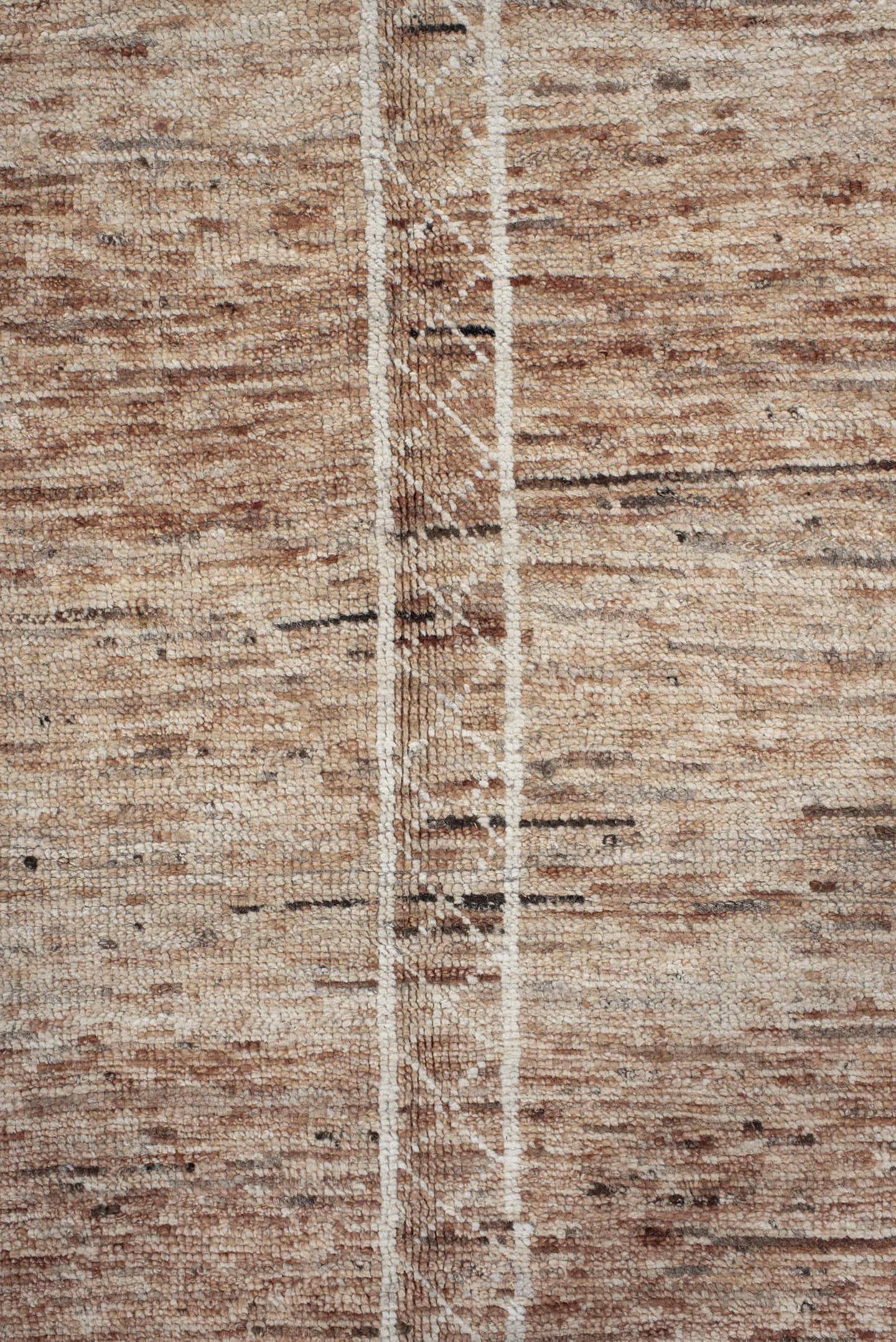 10' x 13' one-of-a-kind handmade vintage Tulu large size rug. Color palette: camel, ivory, taupe, brown, charcoal, beige