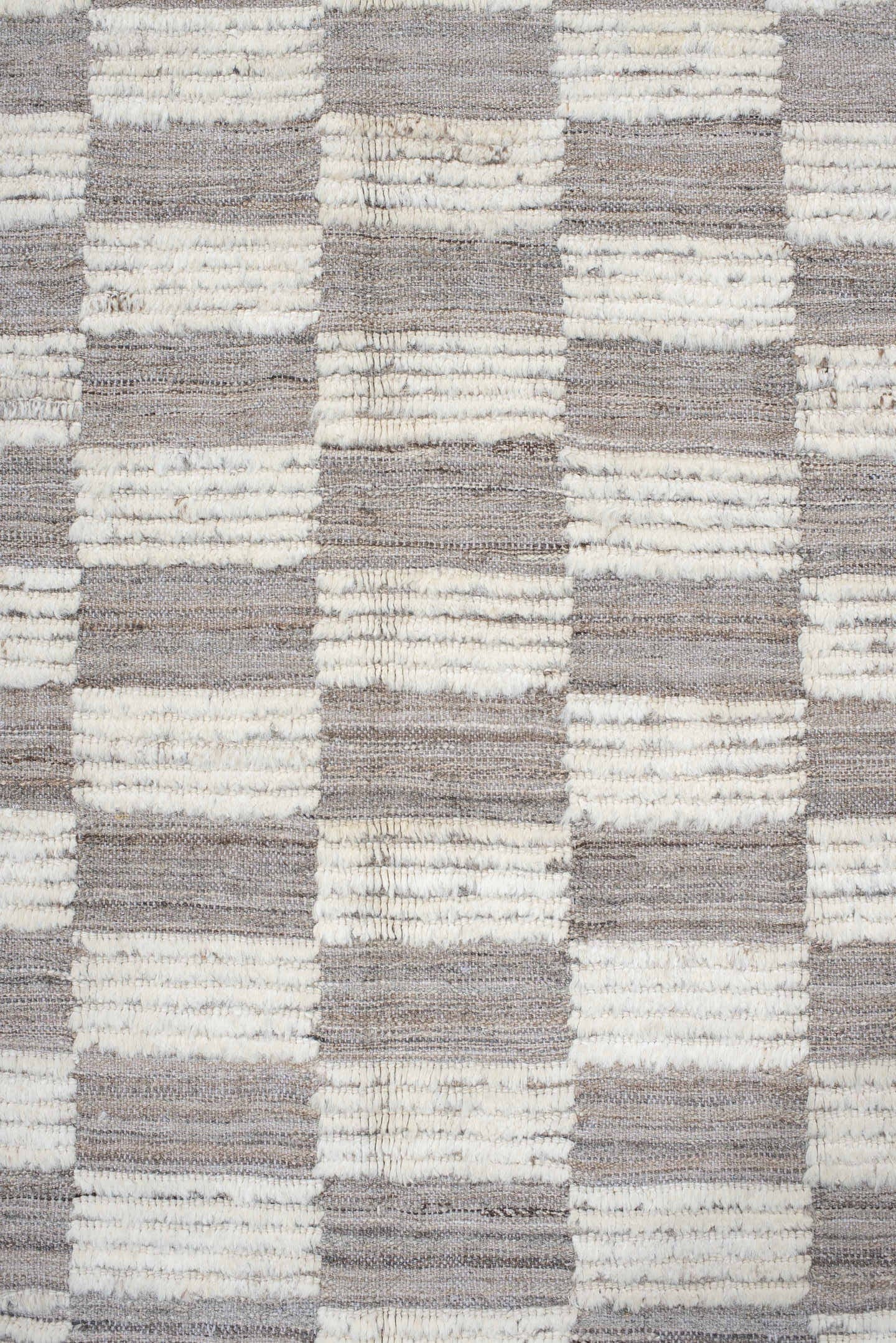 10' x 14' one-of-a-kind handmade vintage Tulu large size rug. Color palette: taupe, ivory, gray, cream, beige
