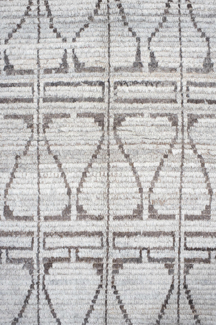 10' x 14' one-of-a-kind handmade vintage Tulu large size rug. Color palette: ivory, taupe, gray, cream, beige