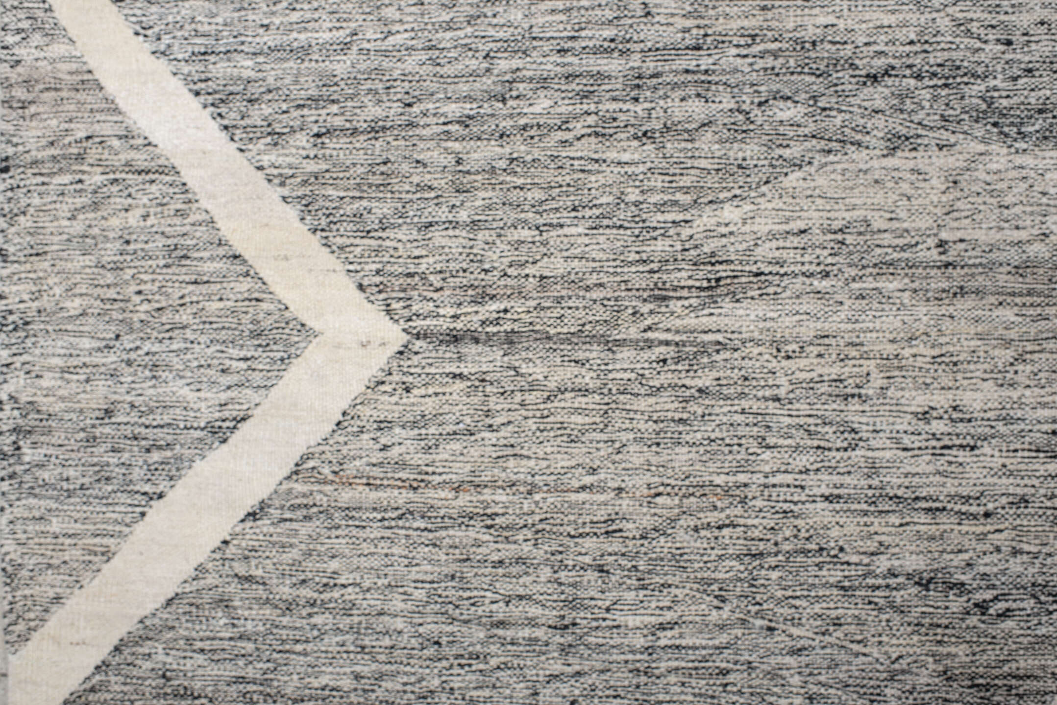 13' x 19' one-of-a-kind handmade vintage Kilim oversize rug. Color palette: gray, ivory, charcoal, black