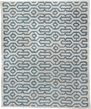 13' x 17' one-of-a-kind handmade vintage Kilim oversize rug. Color palette: ivory, sky blue, slate blue, cream, taupe